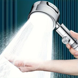 1PC 3-level Adjustable Shower Head With Filter, Wall-mounted