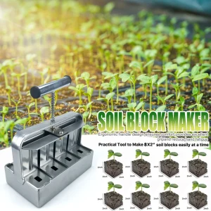 Double-deck Handheld Seedling Soil Block Maker 2 Inch Soils; Greenhouse Garden Supplies