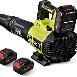 Cordless Leaf Blower with 2 Batteries and Charger, 650CFM 280MPH, Lightweight for Lawn Garden Yard